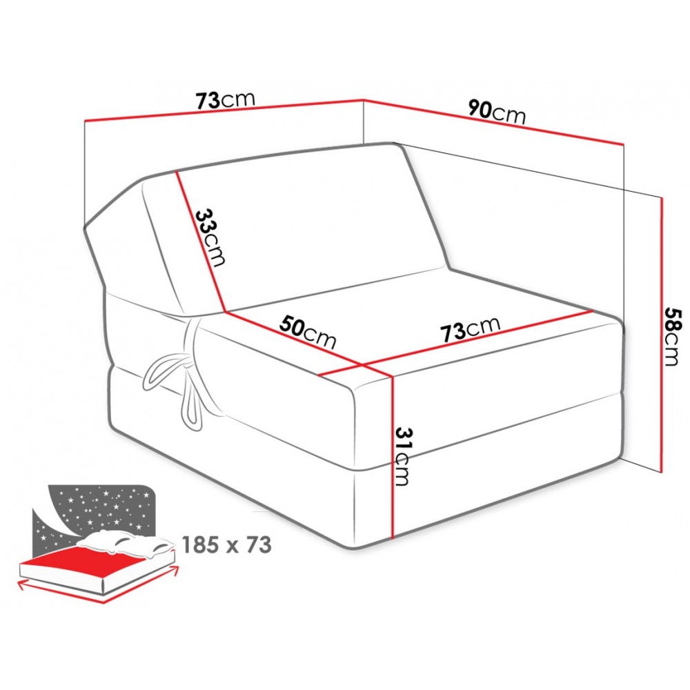 Πολυθρόνα - Κρεβάτι Kevin-Mauro