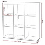 Βιβλιοθήκη Clever 9s-Λευκό