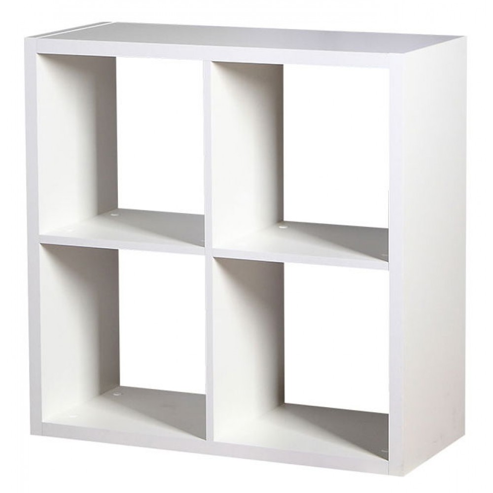 Βιβλιοθήκη Clever Cube-Λευκό