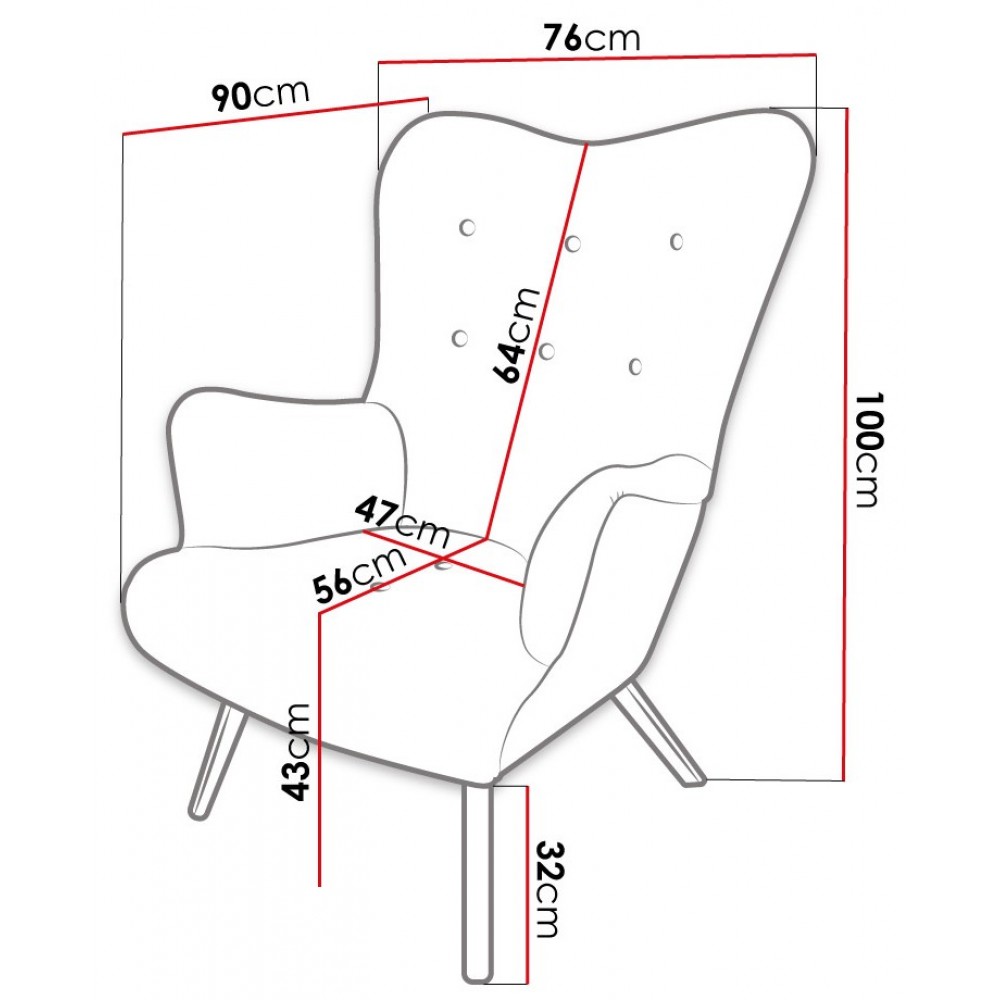 Πολυθρόνα Skandynavia-Menta
