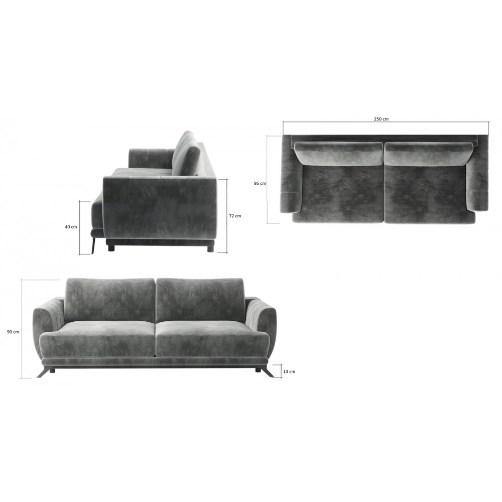 Καναπές - Κρεβάτι Gisme-Mauro 250x95x90