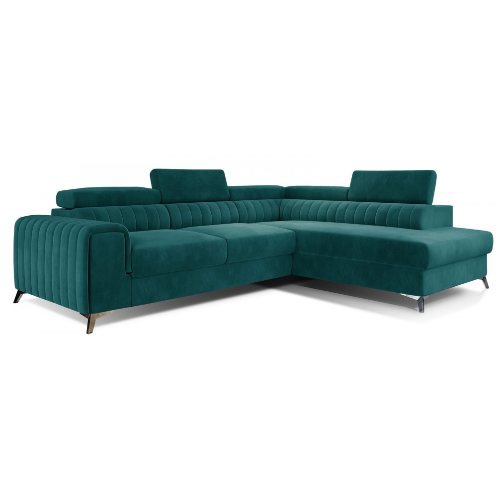 Γωνιακός καναπές Renesy-Petrol-Δεξιά