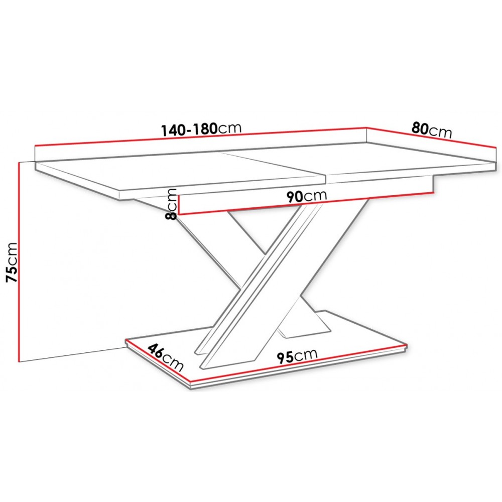 Τραπέζι Bronx επεκτεινόμενο -Leuko Gualistero