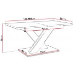 Τραπέζι Bronx επεκτεινόμενο -Leuko Gualistero