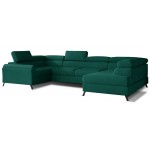 Γωνιακός καναπές Candia-Prasino-Δεξιά