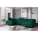 Γωνιακός καναπές Candia-Prasino-Δεξιά