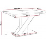 Τραπέζι Meva επεκτεινόμενο-Leuko - Gkri
