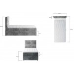 Επενδυμένο κρεβάτι Odette-Mple Skouro