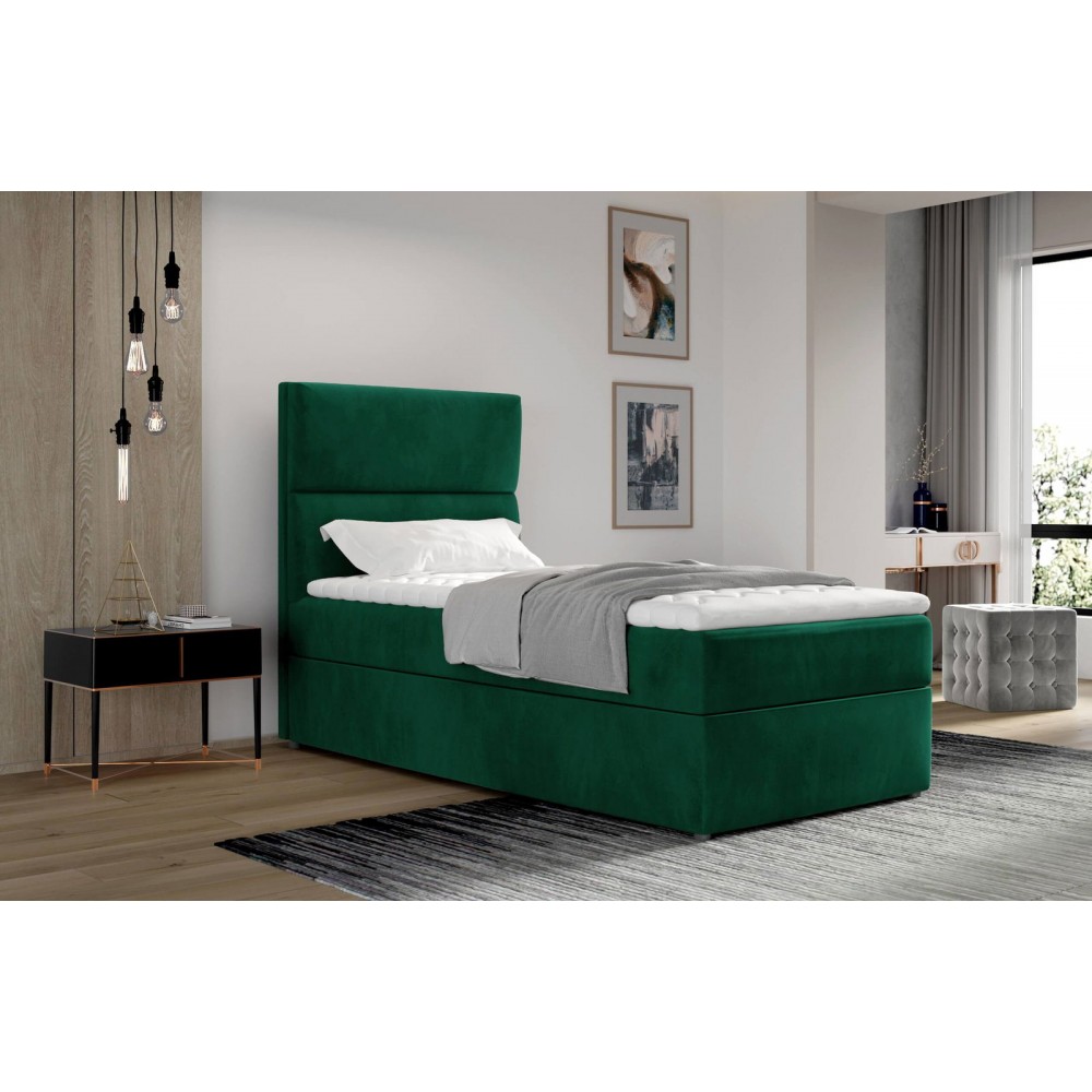 Επενδυμένο κρεβάτι Odette-Prasino