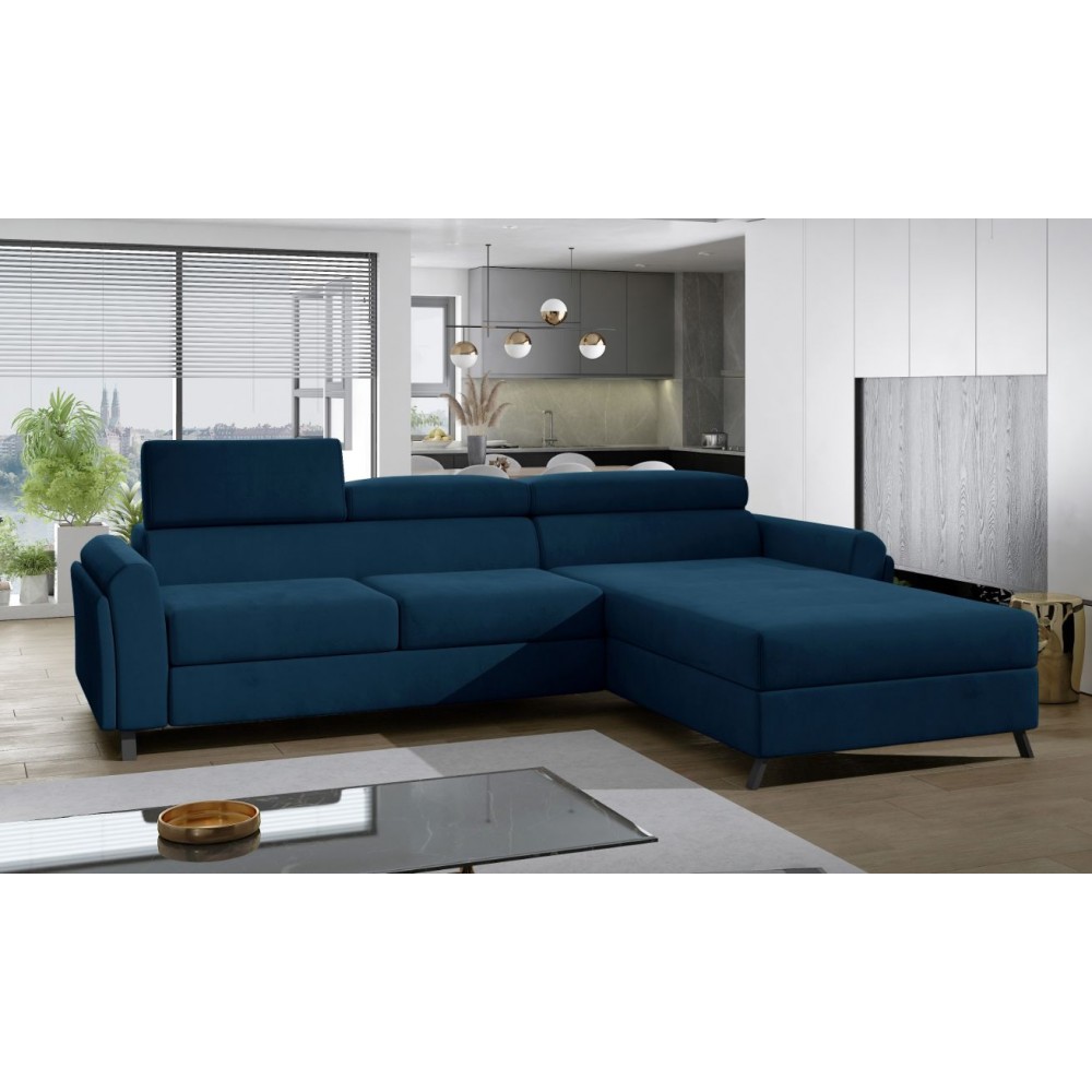 Γωνιακός καναπές Marietta-Mple Skouro-Δεξιά