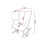 Κουνιστή πολυθρόνα Skandynavia II-Prasino