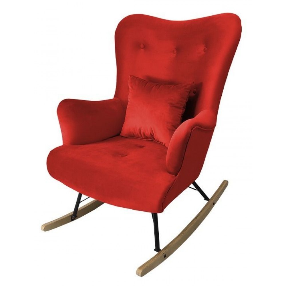 Κουνιστή πολυθρόνα Skandynavia II-Kokkino