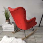 Κουνιστή πολυθρόνα Skandynavia II-Kokkino