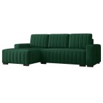 Γωνιακός καναπές Hugo-Prasino-Αριστερή