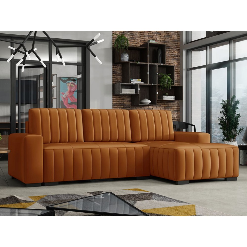 Γωνιακός καναπές Hugo-Portokali-Δεξιά