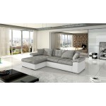 Γωνιακός καναπές Diana-Gkri anoixto - Gkri skouro-Αριστερή