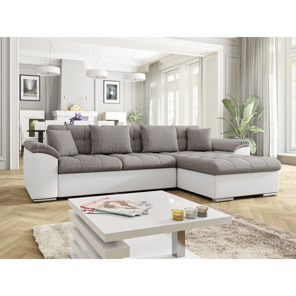 Γωνιακός καναπές Diana-Gkri anoixto - Gkri skouro-Δεξιά