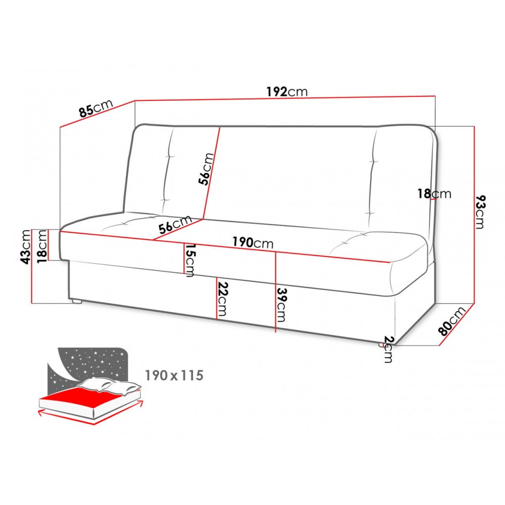 Καναπές κρεβάτι Zelka-Gkri