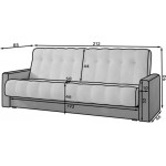 Καναπές Tager-Gkri skouro - Gkri anoixto