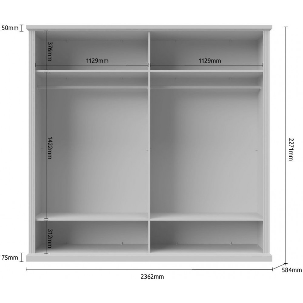 Ντουλάπα τετράφυλλη Tahoma 4D-Anthraki