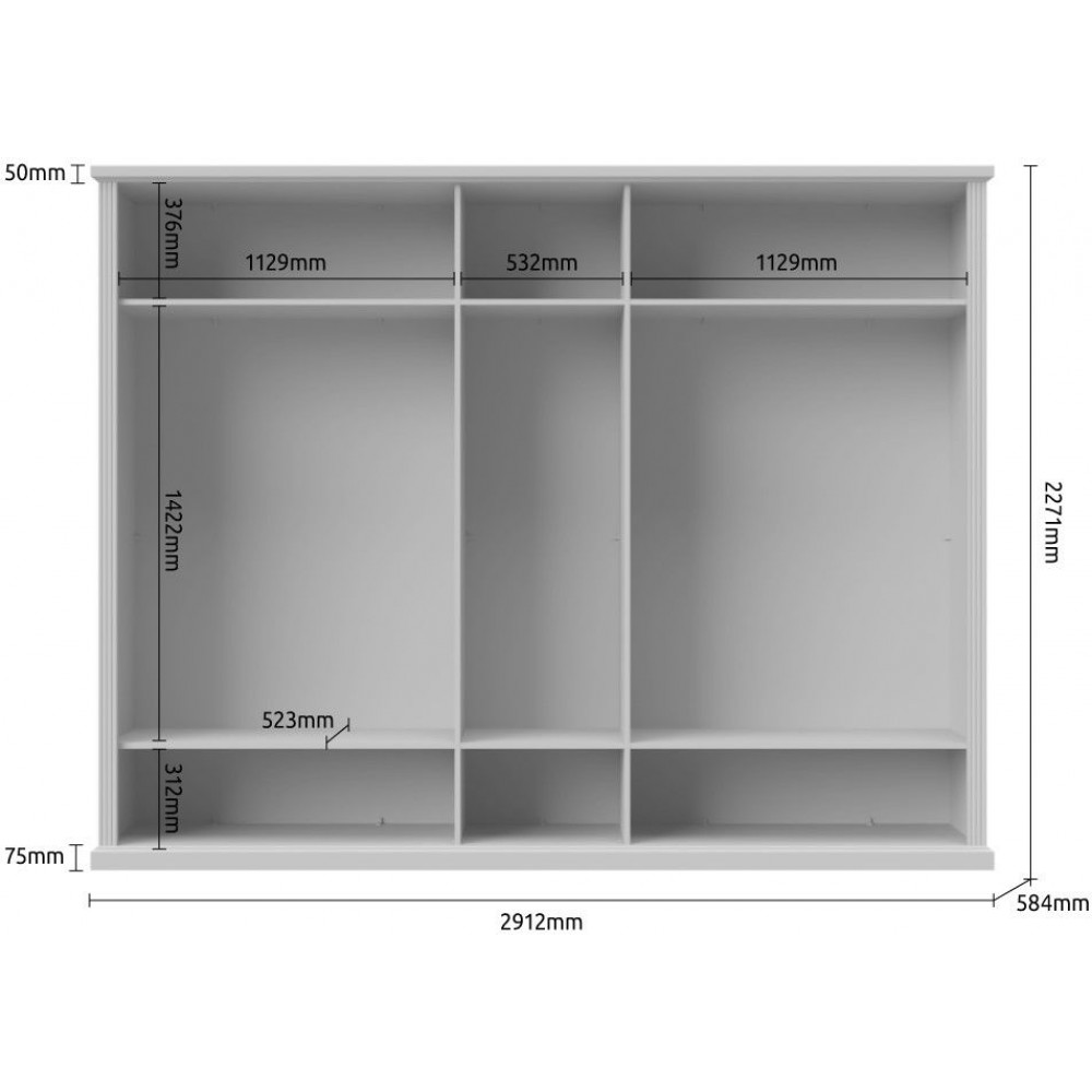 Ντουλάπα πεντάφυλλη Tahoma 5D-Anthraki