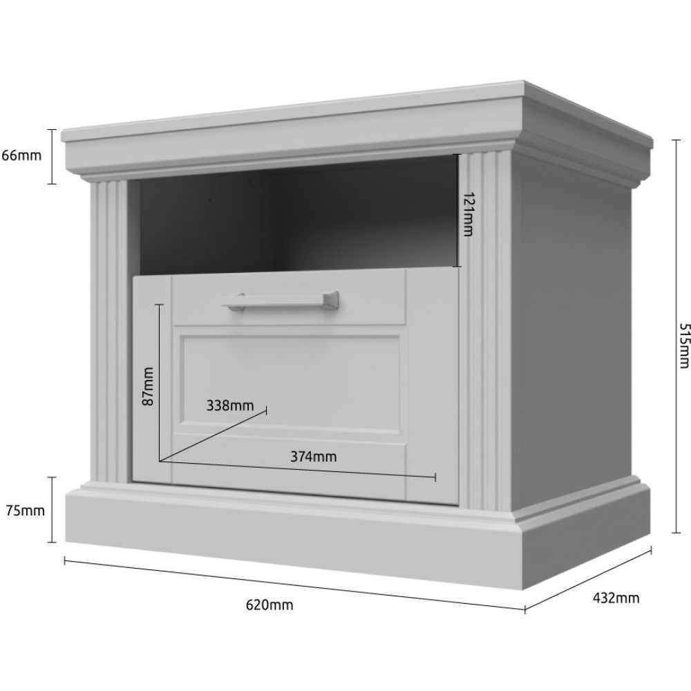 Κομοδίνο Tahoma 1S-Anthraki