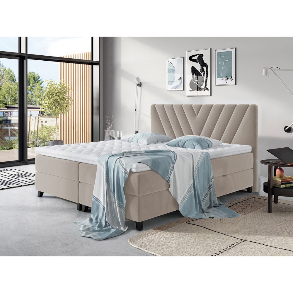 Επενδυμένο κρεβάτι Romantic-140 x 200 εκ.-Mpez