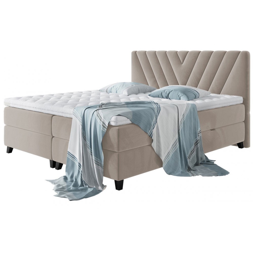 Επενδυμένο κρεβάτι Romantic-140 x 200 εκ.-Mpez