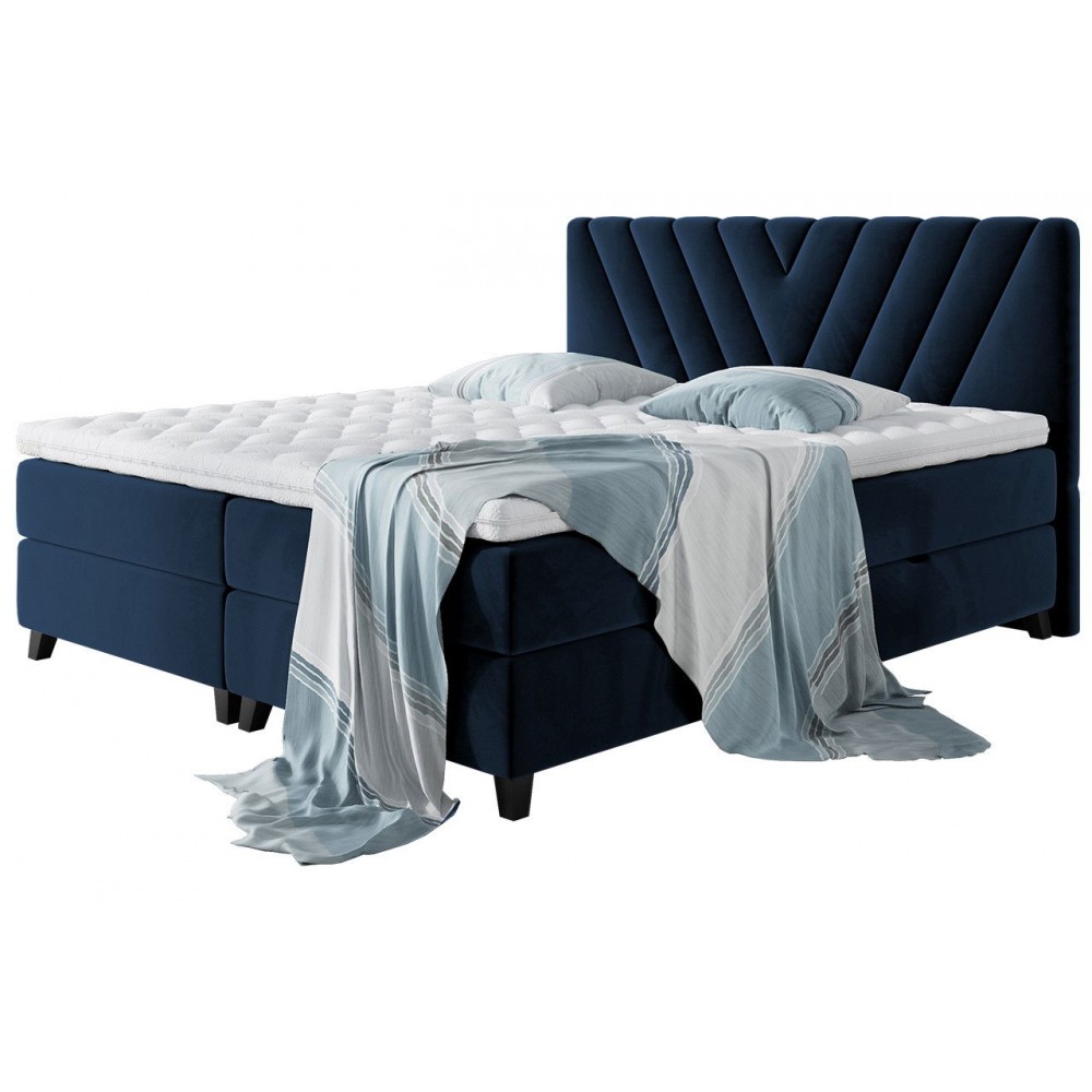 Επενδυμένο κρεβάτι Romantic-140 x 200 εκ.-Mple Skouro