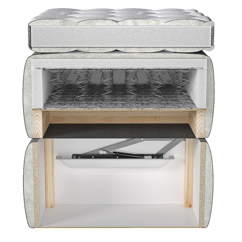 Επενδυμένο κρεβάτι Romantic-160 x 200 εκ.-Prasino Skouro