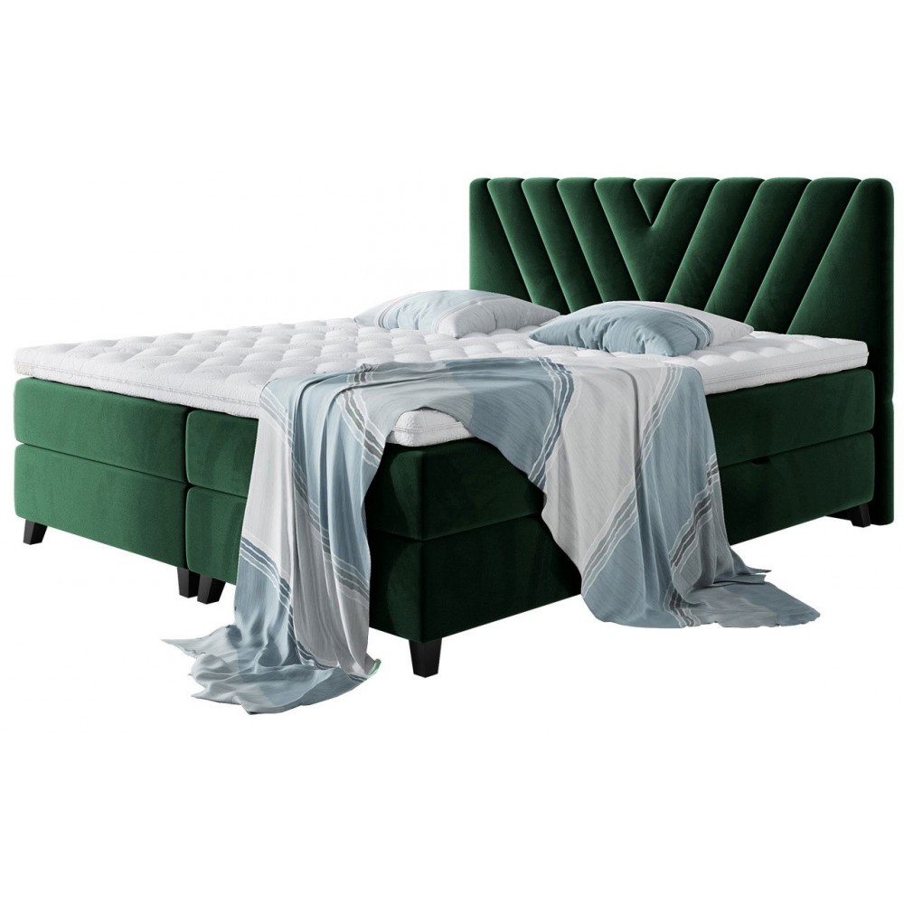 Επενδυμένο κρεβάτι Romantic-180 x 200 εκ.-Prasino Skouro
