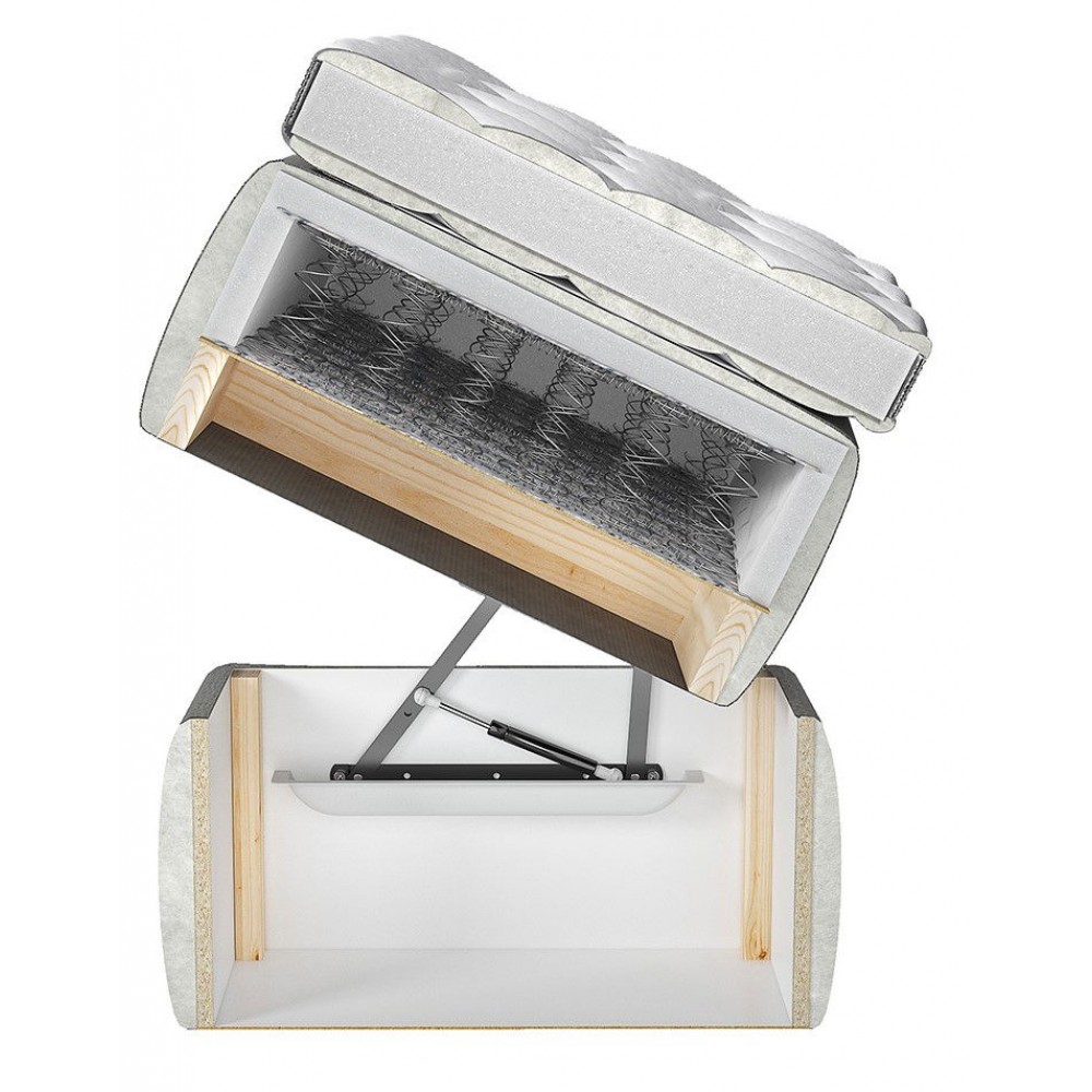 Επενδυμένο κρεβάτι Romantic-180 x 200 εκ.-Prasino Skouro