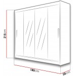 Ντουλάπα London II συρόμενη-Leuko