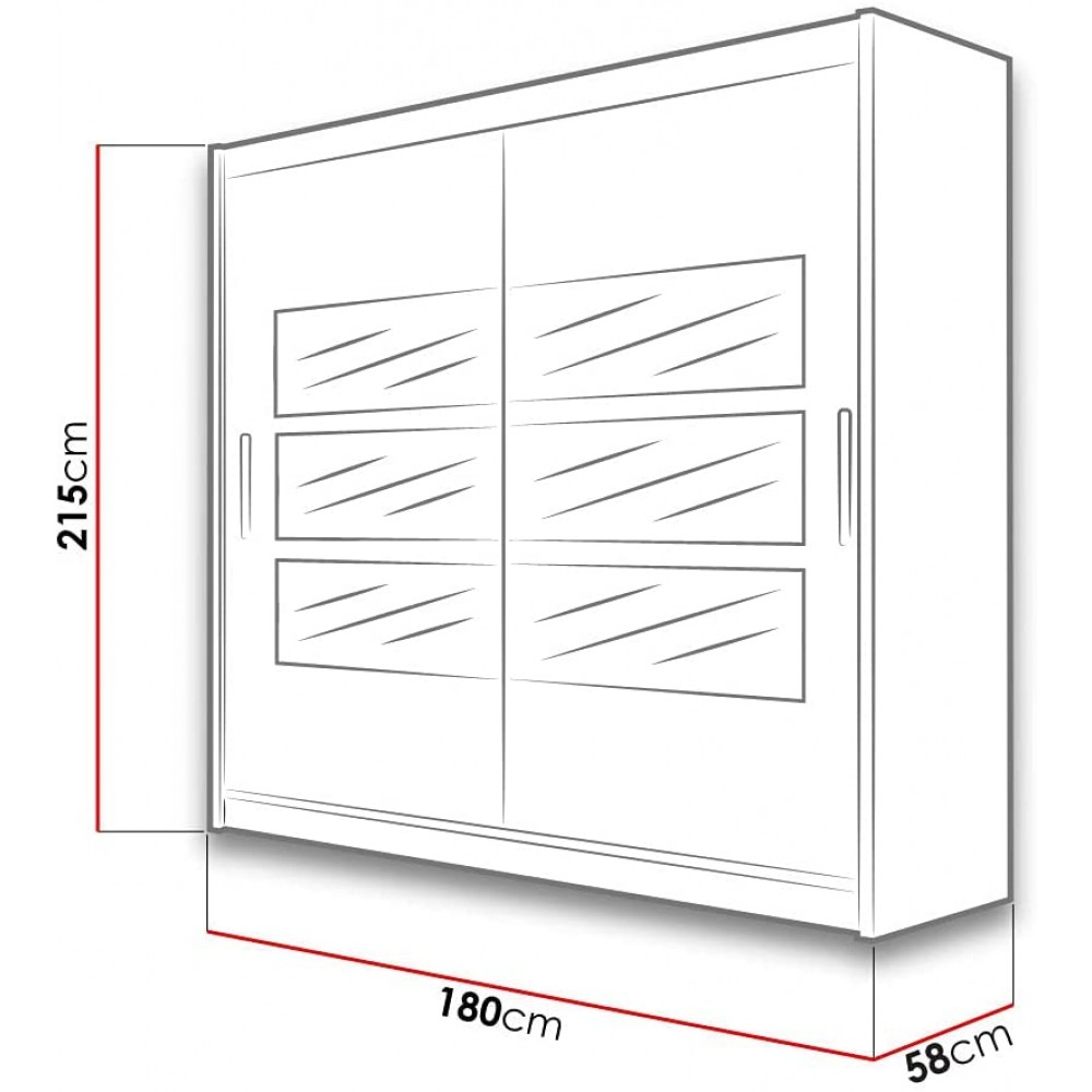 Ντουλάπα London III συρόμενη-Fusiko