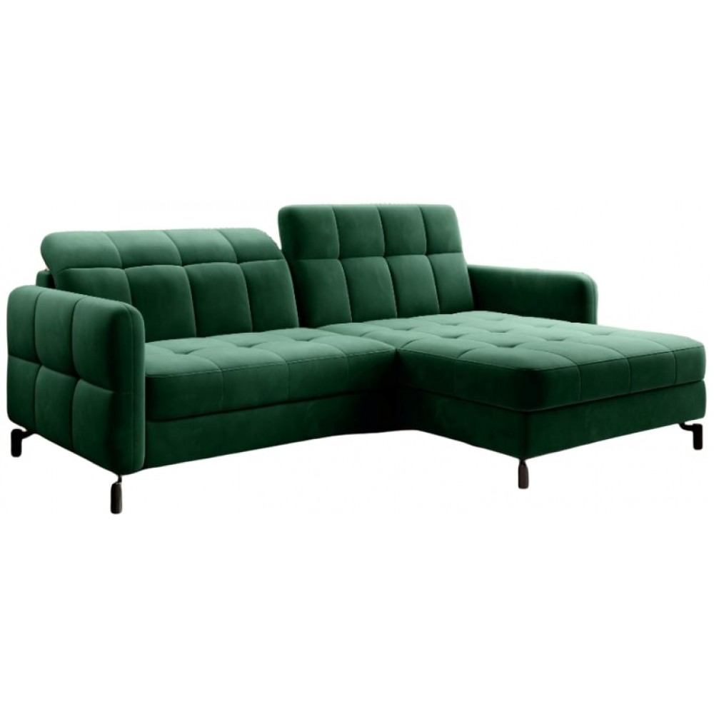 Γωνιακός καναπές Lorette-Prasino Skouro-Δεξιά