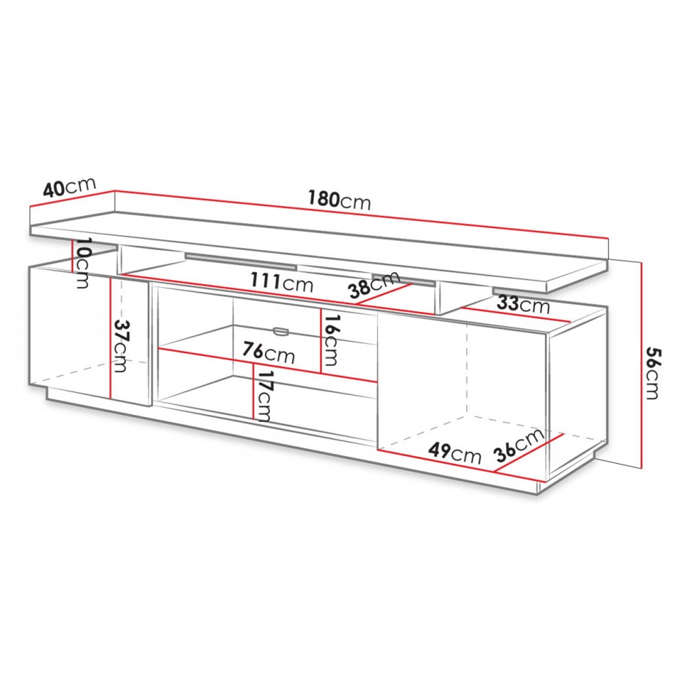 Έπιπλο τηλεόρασης Eva-Leuko