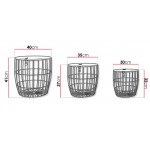 Σετ τραπεζάκια σαλονιού Howig-Fusiko-Mavro