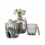 Σετ τραπεζάκια σαλονιού Howig-Fusiko-Mavro