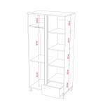 Ντουλάπα Altitude δίφυλλη-Fusiko - Grafitis