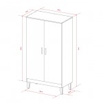 Ντουλάπα Lounge δίφυλλη-Gkri