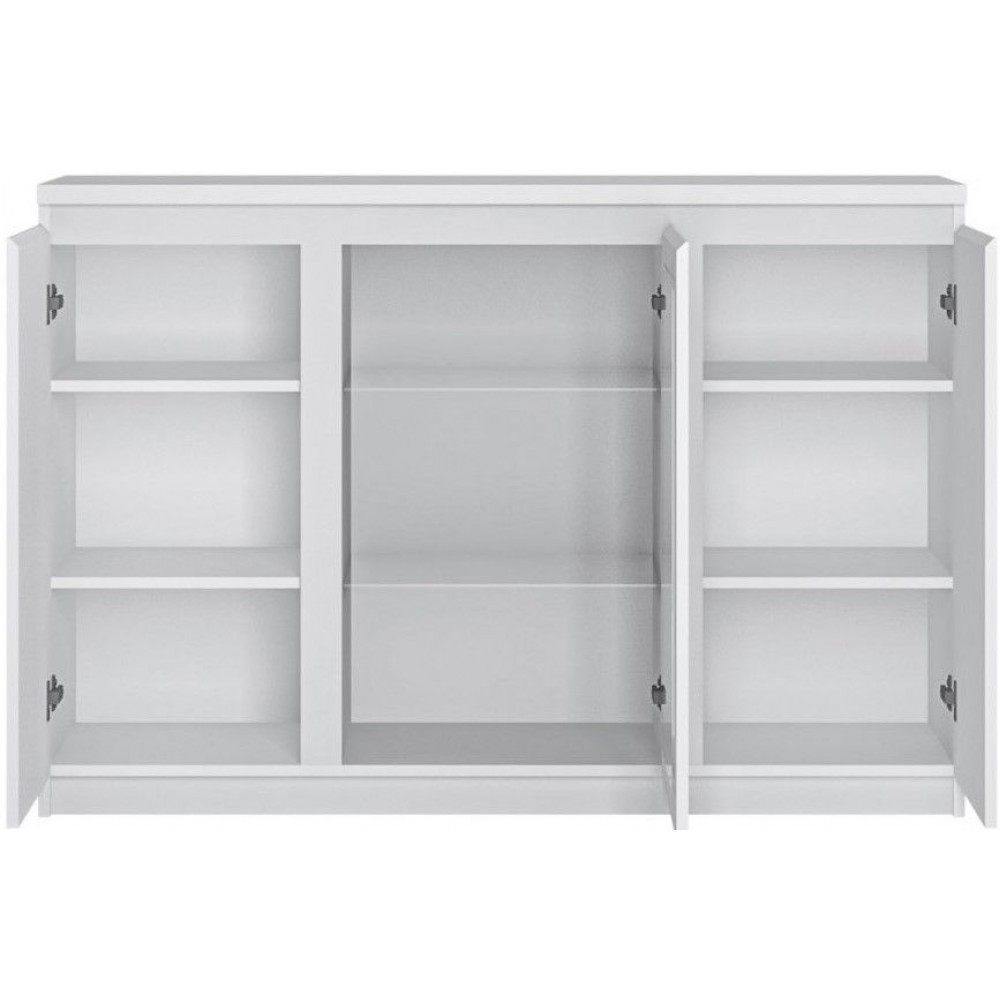 Μπουφές Louise 3D με βιτρίνα-Leuko