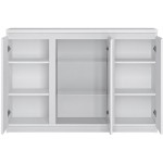 Μπουφές Louise 3D με βιτρίνα-Leuko