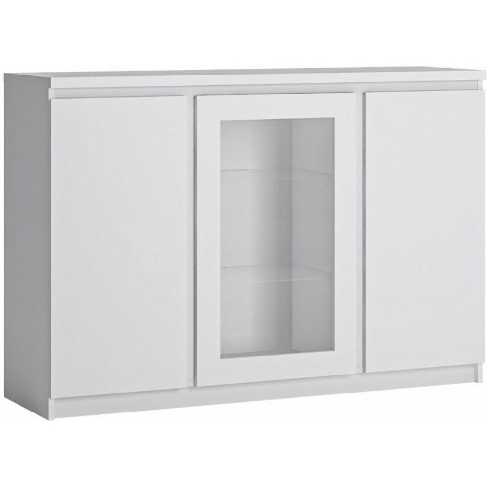 Μπουφές Louise 3D με βιτρίνα-Leuko