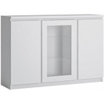 Μπουφές Louise 3D με βιτρίνα-Leuko