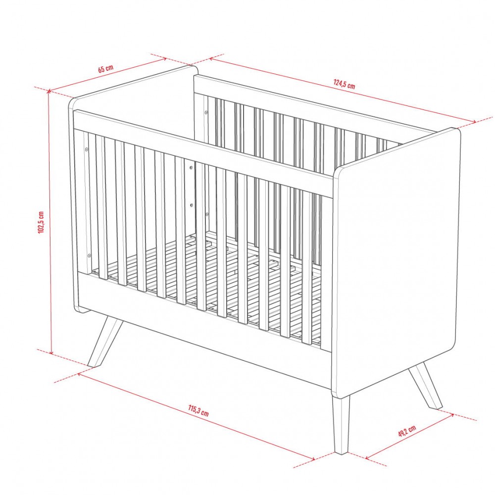 Βρεφικό κρεβάτι Vintage-fysiko