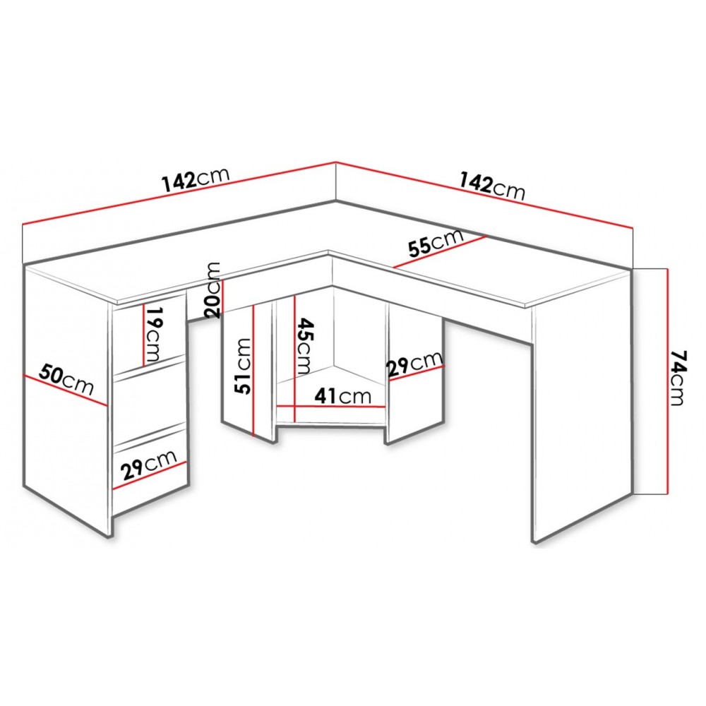 Γραφείο Fotyn γωνιακό
