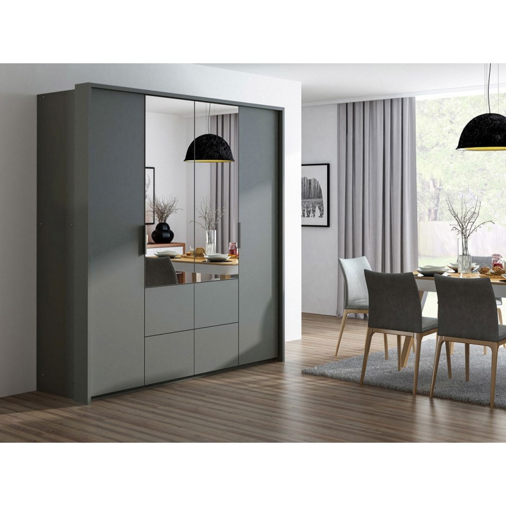 Ντουλάπα τετράφυλλη Wieden-Grafitis