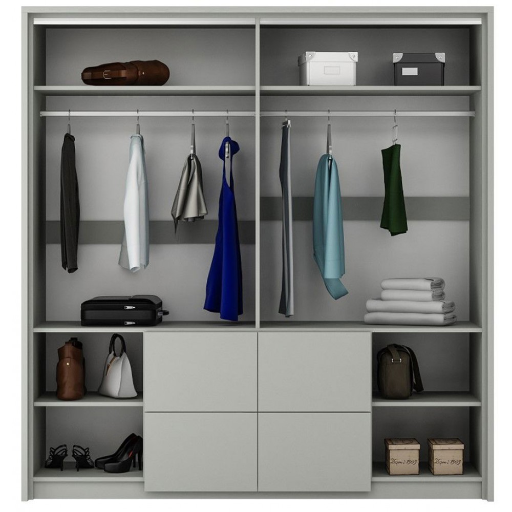 Ντουλάπα τετράφυλλη Wieden-Grafitis