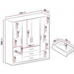 Ντουλάπα τετράφυλλη Bali 4D 2-Roz
