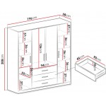 Ντουλάπα τετράφυλλη Bali 4D 2-Mple